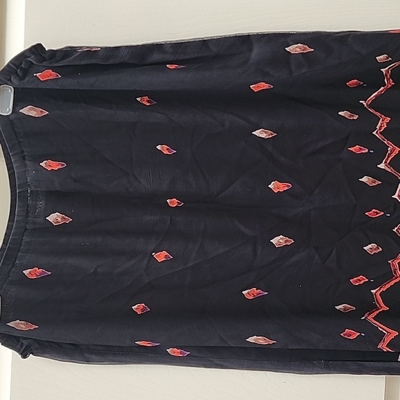 Chico's Design 100% Rayon Black and Multicolor Patterned Skirt Size 3 (16) - Picture 3 of 6